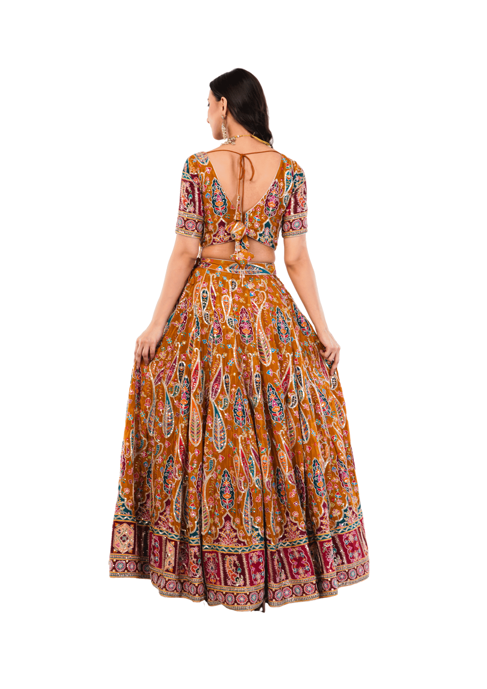 Crepe Embroidered Lehenga Set - Image 14