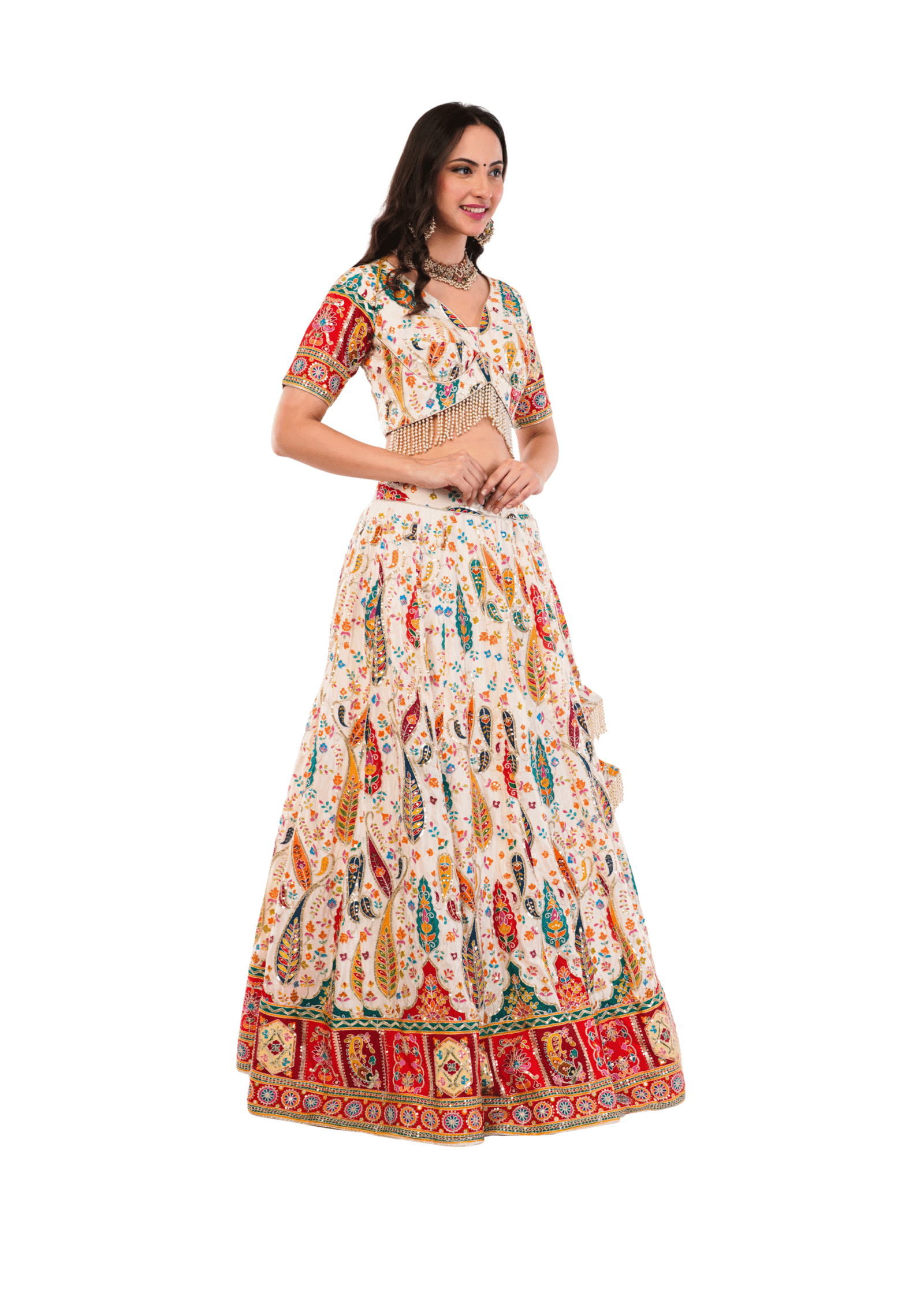 Crepe Embroidered Lehenga Set - Image 5
